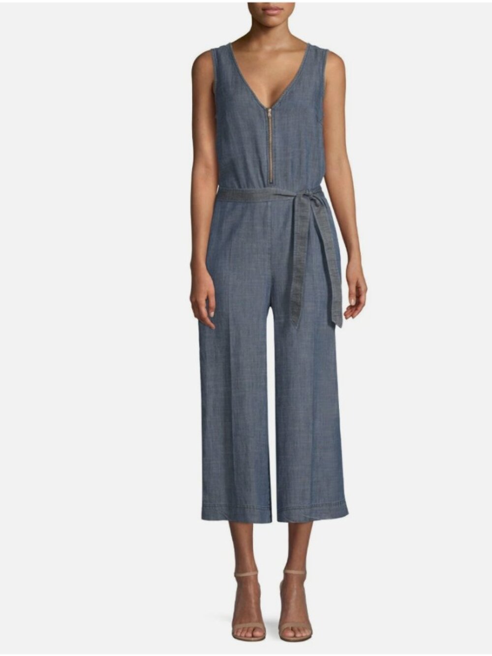 Trina Turk California Dreaming Palo Alto Chambray Jumpsuit | Size 10 | Like New